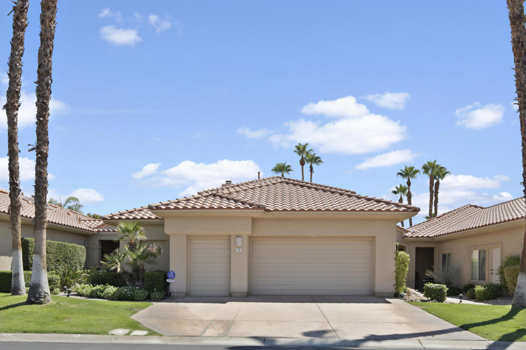 This amazingly beautiful golf course home has been newly updated with a designer's touch: Fully furnished including a golf cart and a baby grand piano. 3,219 sqft of total living space. 4 bedrooms, 4 bathrooms, and the casita suite has separate entrance. Dual primary suites each with amazing views, gorgeous bathrooms and ample closet space. Large porcelain tile throughout living areas, plush carpet in bedrooms. Private Pool and spa with room to entertain and lounge. Panoramic views of golf course and mountains. Centrally located across from the new Disney Cotino development. Convenient to The River Shopping Center, The McCallum Theatre, Sunnylands Estates, El Paseo Drive and much more. Come grab this slice of heaven in the desert!