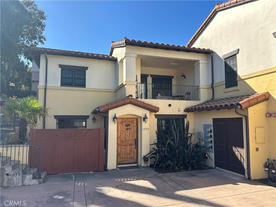 1075 Ella Street is part of the City of San Luis Obispo’s Moderate Income Housing Program. Applicants DO NOT need to live in SLO County or work in the city of SLO, anyone can apply! Located in the desirable Terrace Vista community, this beautifully designed home offers a unique layout with entry on the first floor. The living room, bedroom, bathroom, and laundry closet are all conveniently located downstairs, while the upper level features a bright, open kitchen and dining area with cherry cabinetry, granite counters, and stainless steel appliances, including a Viking refrigerator. Just off the dining area is a large, covered terrace, perfect for soaking in the gorgeous panoramic views of the city and surrounding peaks and hills. Additional outdoor space includes a separate fenced patio off the bedroom. The home includes one designated parking space and a storage closet adjacent to the entrance. Enjoy proximity to the Jennifer Street Bridge, which connects to the San Luis Obispo Rail Trail for easy bike and pedestrian access to downtown. Nestled beside Terrace Hill, the neighborhood offers scenic beauty and access to the Terrace Loop Trail and a shared community patio.