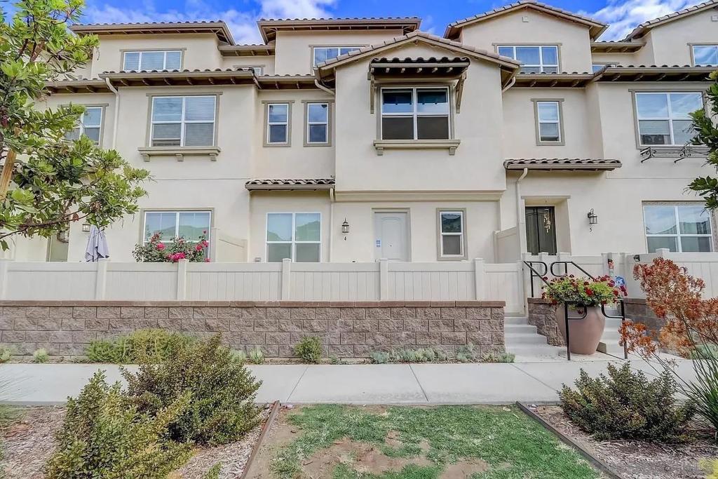 Hello! I’m 1215 Idanan Rd #4! Step through my door and you’ll instantly feel at home. My open-concept living and dining space is perfect for your family nights, game days, or quiet evenings with a glass of wine. My kitchen? She’s dressed to impress with granite counters, stainless steel appliances, and plenty of room to create your favorite meals. Upstairs, I offer spacious bedrooms that wrap you in comfort, including a primary suite that feels like a private retreat with a walk-in closet and a spa-like bathroom. When you see my spacious loft you will understand why I am one of the most favorite floor-plans. But I’m more than just what’s inside. I come with resort-style perks: pools, parks, trails, and playgrounds, a community where neighbors quickly become friends. And my location? You’ll love how close I am to top-rated schools, shopping at Otay Ranch Town Center, and easy freeway access. And by the way, I also have my own private courtyard to welcome guests and if you just wanted to sit out and enjoy our beautiful Southern California perfect weather. Other homes may talk a big game, but I’m the one that truly delivers beauty, comfort, and lifestyle all in one. Don’t let me slip away. ?? Call Jay and tour me today, or share me with someone you know is ready to fall in love.