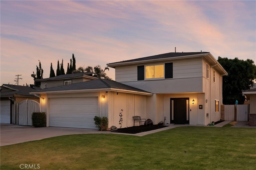Welcome to 805 S Plymouth Place, the quintessential Single-Family home tucked away on a quiet cul-de-sac in the heart of Anaheim! This 3-bed, 2.5 bath, fully detached home has been upgraded with a Full PEX Repipe, fresh paint on the exterior/interior, vinyl floors, and recessed lights throughout. The living room sits surrounded by windows and slider doors creating a bright and inviting space for entertaining as well as a half bathroom for your guests. Slider doors lead to the sunroom, a massive flex space bathed in sunlight for an additional den, office, playroom, etc. The kitchen has been tastefully remodeled with white Shaker cabinets, detailed with simple, clean lines, accented by brass hardware, and completed with soft-close hinges. Granite countertops wrap all-around for ample cooking space and a breakfast bar. An additional breakfast nook and a full dining room provide plenty of spaces to eat, relax, and entertain. The second level features all of the spacious and well-lit bedrooms, as well as 2 remodeled bathrooms with modern tile finishes. The attached 2-car garage includes extra storage space as well as a laundry room with a newer water heater and washer/dryer. The expansive backyard will be your pet’s favorite part of the house. A covered patio and trees all around the perimeter provide complete privacy and shade, with an untouched field of grass providing huge potential for a pool, ADU, or outdoor kitchen. Extra side yard also includes RV parking too! Right outside this charming home, you will find yourself in the heart of OC, with something for everyone. Just minutes away is Disneyland, the Packing District, Angel’s Stadium, Honda Center; Runners and bikers will love the Anaheim Coves Trail or the Santa Ana River Trail; and shoppers can take their pick from the Stadium Promenade, the Outlets at Orange, and the upcoming OC Vibes. Don’t miss this opportunity—come see before it’s gone!