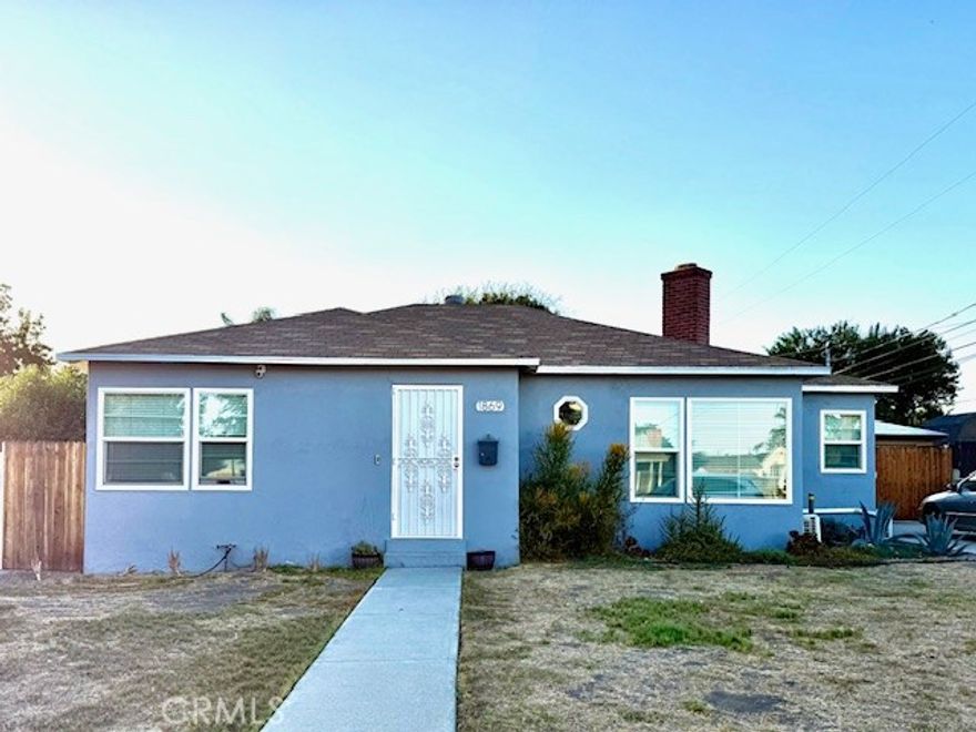 One story in a great condition with an endless potential....2 bedrooms, 1 & 3/4 bath, family room with fireplace, dining room, large kitchen, indoor laundry room, huge yard(ideal for building a ADU), long drive way to an over sized detached 2 car garage. Upgrades are including new electric panels in the garage and the house. New double-pane windows. New copper plumbing. Mini splits with AC and heat. New doors exterior and interior including an iron security door. New garage door. Secured house to the foundation. New kitchen cabinets and counter tops and more....A MUST SEE!