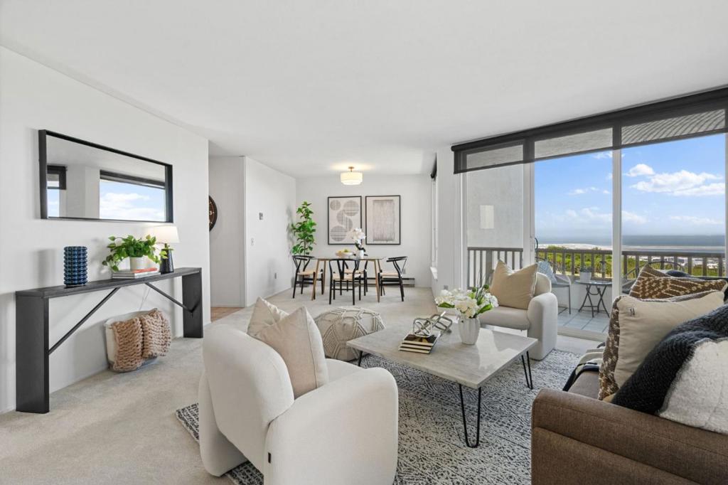 Dreaming of picturesque views and effortless comfort? Welcome to 320 Vallejo Drive, Unit 22 nestled in the desirable Mills Estate neighborhood! This 2-bedroom, 2-bath, 995 sq ft condo offers the perfect blend of relaxation and convenience.The bright, sunlit living room is framed by amazing views of the green meadow, San Francisco Bay, and SFO Airport offering a breathtaking natural backdrop. Seamlessly connected, the adjoining dining area and private balcony extend the living space indoors and out. The thoughtfully designed kitchen is equipped with ample cabinetry and features an in-unit washer and dryer for ultimate convenience. The primary suite has a walk-in closet. The second bedroom provides a versatile space, ideal for guests or a home office. The community features scenic paths, lush greenery, multiple areas to relax and enjoy the views, and a pool perfect for summer. Situated near I-280, public transportation, and Millbrae BART/Caltrain, shopping and dining options at downtown Millbrae and Burlingame Plaza. Whether you're working from home, entertaining friends, or simply soaking in the views,this home checks all the boxes to experience the best of Millbrae living. Live well at 320 Vallejo where comfort, convenience, nature, and community all come together effortlessly!