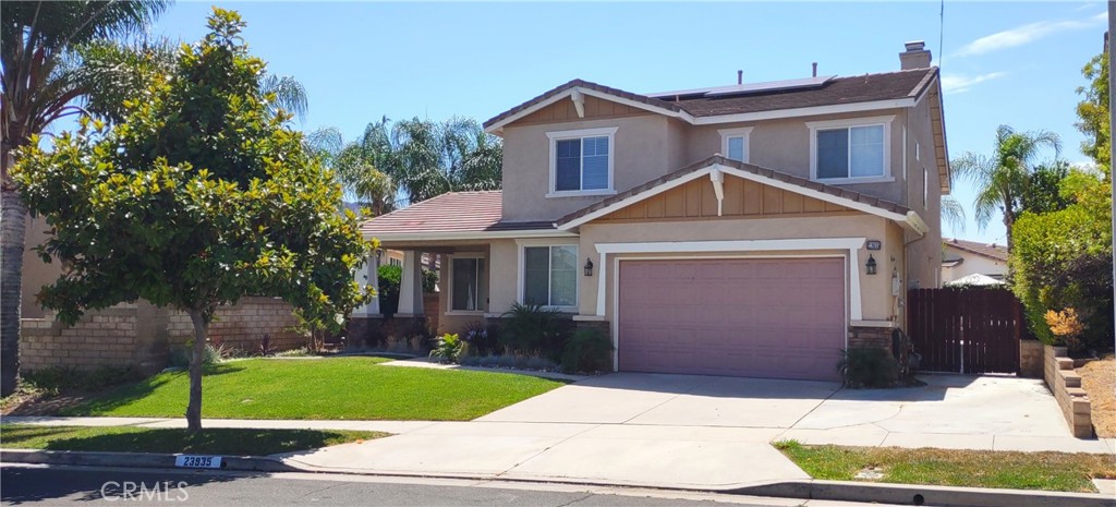 Welcome to this spacious 5-bedroom, 3-bathroom home in the heart of Murrieta! This large home is well-designed living space, this two-story residence offers comfort, functionality, and style. The expansive kitchen features granite countertops, upgraded stainless steel appliances, and ample cabinetry, and it opens to the inviting family room with a cozy fireplace — perfect for gatherings and everyday living.
The generous primary suite includes a walk-in closet and private en-suite bath. A full bedroom and bathroom downstairs are ideal for guests or multi-generational living. The separate laundry room includes built-in cabinets and a utility sink for added convenience.
Enjoy energy savings year-round with solar power and a solar-heated in-ground pool and spa. The backyard is an entertainer’s dream, complete with a built-in covered BBQ area, refrigerator, and storage. The oversized garage provides extra space for storage, hobbies, or larger vehicles.
Located just a short walk up the street from Cole Canyon Elementary School, this home is perfectly positioned for convenience and community. It truly embraces the Southern California lifestyle with modern comforts inside and out.