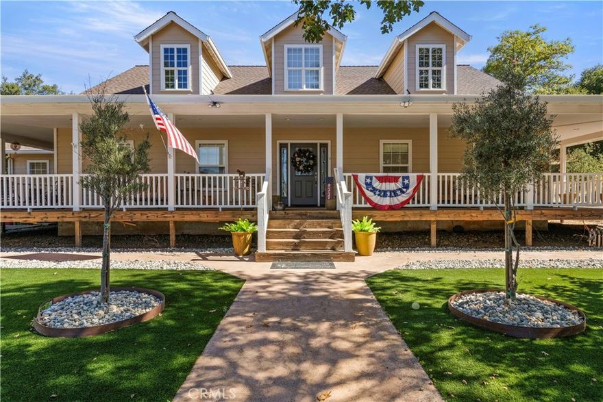 Quintessential Northern California Estate Surrounded by Vineyards! This Kelseyville home is beautifully updated in a fantastic, central location and access right off of Highway 29. Features include 2173 sqft, 3Bed/2Ba custom-designed home on approximately 16 acres! This equestrian estate features a wrap-around, covered deck, open concept living brings the outdoors in, a chef's kitchen with alder cabinetry, quartzite countertops, stainless steel appliances, and a center island, a large primary suite with a soaking tub, tiled shower, and walk-in closet, a guest room, an office. The showstopper is the remodeled guest bathroom, complete with wall-to-wall white porcelain tile Mr. Steam shower, and a Toto toilet! Wood flooring and high ceilings throughout! The 2 car garage has access to the laundry/mudroom. This property has one of the most beautiful settings with white picket fences, a 3 stall barn and turnout, a corral, a round pen, and multiple areas to ride on your property! There is a shooting range and RV parking, multiple building sites for a possible shop and storage. Newer Well, pump, and water filtration system with two 2500 storage water tanks. Very private, country living within 5 minutes to charming downtown Kelseyville!