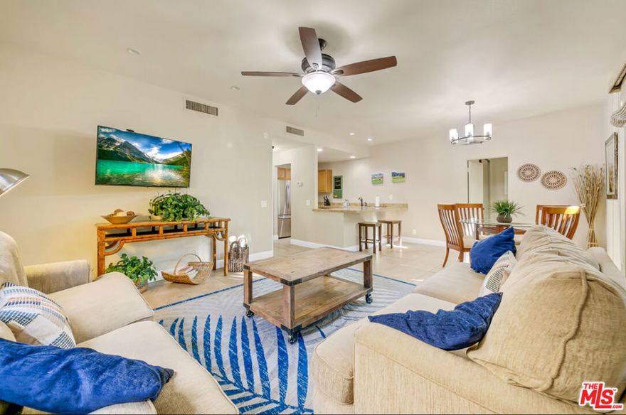 Ground-floor 1 bedroom, 2 bathroom condo in the guard-gated Mountain Cove community. This fully furnished residence features an oversized private patio, spacious living area, well-equipped kitchen, and comfortable bedroom suite.Community amenities include multiple pools and secured entry. Conveniently located near world-class golf, tennis, shopping, dining, and just minutes from the Empire Polo Grounds, home of Coachella and Stagecoach.