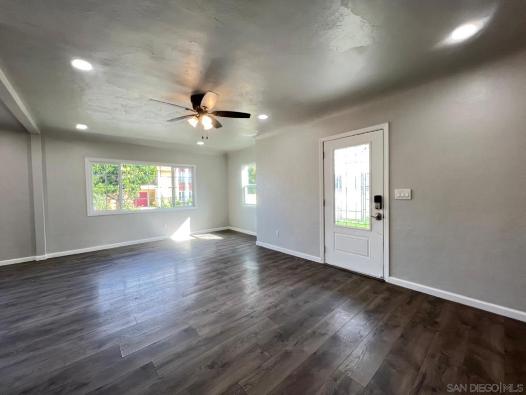 LOCATION, LOCATION IN CHULA VISTA. MOVE IN READY. 1 STORY BRIGHT AND SPACIOUS HOME W/DETACHED STUDIO WITH ITS OWN FULL BATHROOM, LARGE PATIO TO ENTERTAIN FRIENDS AND FAMILY. LOCATED IN A DESIRABLE CHULA VISTA NEIGHBORHOOD, THIS HOME PROVIDES EASY ACCESS TO LOCAL AMENITIES, SCHOOLS, PARKS, SHOPPING, DINING, AND MAJOR FREEWAYS. IT OFFERS INCREDIBLE ACCESSIBILITY TO PUBLIC TRANSPORTATION. ENJOY THE CONVENIENCE OF BEING CLOSE TO A BUS STOP AND THE TROLLEY STATION, MAKING YOUR DAILY COMMUTE AND WEEKEND TRAVEL SIMPLE AND STRESS-FREE. MAIN HOUSE: 3 BEDROOMS, 2 FULL BATHROOMS DETACHED STUDIO WITH A FULL BATHROOM AMPLE PRIVATE PATIO EXCELLENT LOCATION WITH EASY ACCESS TO PUBLIC TRANSIT (BUS STOP & TROLLEY STATION) PERFECT FOR FLEXIBLE LIVING 1- READY TO MOVE 2- ONE YEAR LEASE CONTRACT 3- TENANT TO PAY SDGE, TRASH, WATER, SEWER 4- RENTAL INSURANCE TENANT 6- NO ALLOWED TO SUB-LEASE GUEST HOUSE 7- ONE OR TWO FAMILIES ALLOW WITH SUBJECT APPROVAL 8- POTENTIAL 1 OR 2 PARKING SPACES BEHIND THE GATES HOME READY TO MOVE IN. THIS SPACIOUS 5-BEDROOM, 4-BATHROOM RESIDENCE OFFERS BOTH COMFORT AND CONVENIENCE IN A PRIME LOCATION. OPEN-CONCEPT KITCHEN FEATURING ELEGANT GRANITE COUNTERTOPS AND A CENTER ISLAND, FLOWING SEAMLESSLY INTO A SPACIOUS FAMILY ROOM WITH A COZY FIREPLACE AND A SECOND DINING AREA. YOU'LL ALSO FIND A FORMAL DINING ROOM AND A FRONT LIVING ROOM, ALL ACCESSIBLE FROM THE GRAND ENTRY. THE HOME BOASTS A COMBINATION OF STYLISH TILE AND HARDWOOD FLOORING THROUGHOUT. THE DOWNSTAIRS AREA ALSO FEATURES A COMFORTABLE BEDROOM AND A FULL BATHROOM, MAKING IT PERFECT FOR GUESTS. UPSTAIRS, YOU'LL FIND FOUR GENEROUSLY SIZED BEDROOMS, INCLUDING A LUXURIOUS MASTER SUITE WITH A LARGE WALK-IN CLOSET. AN INSIDE LAUNDRY ROOM ADDS TO THE HOME'S PRACTICALITY. OUTSIDE, ENJOY A LARGE BACKYARD COMPLETE WITH A BUILT-IN BBQ AREA, PERFECT FOR OUTDOOR GATHERINGS AND RELAXATION. THE PROPERTY ALSO INCLUDES A CONVENIENT 3-CAR GARAGE. DON'T MISS THE OPPORTUNITY TO MAKE THIS WONDERFUL HOUSE YOUR HOME!