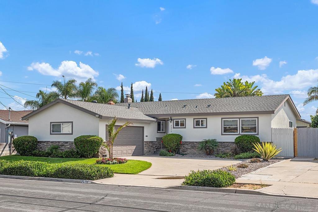 Welcome to this beautifully updated 3 bedroom, 2 bathroom home in the heart of Serra Mesa. Thoughtfully designed for comfort and style, this residence blends timeless charm with modern upgrades. Inside, you’ll find refinished real hardwood floors, fresh paint and a stunning stacked stone fireplace that anchors the spacious living area. The updated kitchen offers sleek finishes, ample storage, and seamless flow into the dining and living spaces—perfect for entertaining. Both bathrooms have been renovated, including the hall bath with dual sinks for added convenience. Step outside to your private backyard retreat with a covered patio for year-round dining and a storage shed for tools or hobbies. Home has central AC/Heat, new epoxy garage floor & washer dryer hookups. Centrally located near Mission Valley, Snapdragon Stadium, shopping, dining, and major freeways, this move-in ready home offering both convenience and comfort.
