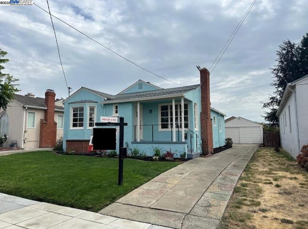 Discover the charm of this delightful three-bedrooms, one-bath home nestled in the heart of San Leandro. Thoughtfully designed and full of character, this inviting residence offers a perfect blend of comfort, convenience, and classic appeal - all within a vibrant, centrally located quiet, family-oriented neighborhood. Inside, the living room features a charming brick-burning fireplace, refinished hardwood floors throughout, fresh interior and exterior paint, and updated lighting fixtures. The backyard stretched wide and open, ready for BBQ's and family gatherings. Along its edges and scattered throughout were mature fruit trees - fig, pear, gala apples, and persimmon. A detached two car garage with endless possibilities for ADU conversion or addition. Conveniently located to walking distance to San Leandro High School, Assumption Middle School, authentic restaurants, farmer's market, downtown San Leandro, City Hall, BART station and public transportation. Close to freeways 580, 880 and 238. A MUST SEE Experience!