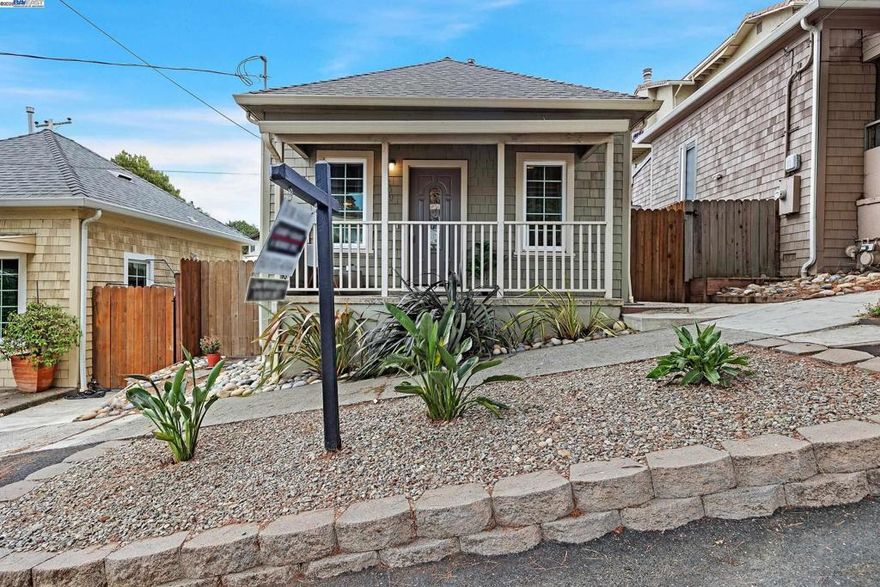 Best value in Point Richmond. Beautifully remodeled cottage perched high on a hilltop. Kitchen features quartz counter tops and stainless steel appliances. Luxury vinyl flooring through-out.  Inside laundry room with washer/dryer. Newer AC. Low maintence yard makes for easy entertaining. Walkable to quaint, historic downtown area restaurants and shops. Ideal for commuters. Close to freeways, bridge, BART, even ferry and marina. Why buy a condo when you can own a home with NO HOA fees? Would be great for short term rental.