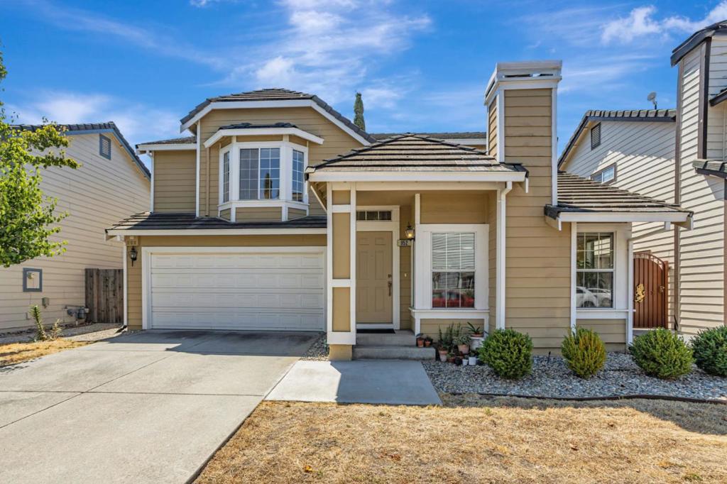 Discover this charming 2 story single family home in a peaceful neighborhood community. This delightful 2 bed, 2.5 bath home that perfectly balances comfort with functionality across 1279 SqFt for daily living. The residence welcomes you with a recently upgraded new laminate floor and fresh interior paint throughout the property. Primary suite provides plenty of space, a vaulted high ceiling with recessed lights, 2 closets, and an oversized bathtub. Second bedroom comes with its own private full bathroom. Skylight creates abundant natural light and airy ambiance.The well-appointed kitchen features beautiful wood cabinets, backsplash, quartz countertops, crown molding as well as brand new appliances. Cozy and bright living room is perfect for family relaxing time and it ensures no space goes to waste. The additional half bathroom adds convenience for visitors and daily routines. Enjoy BBQ in an upgraded tile floor backyard which is easy to maintain with low cost. This community offers desirable Milpitas schools. It's also situated at the convergence of Hwy 880, 680 & 237. The City of Milpitas is a key part of the Silicon Valley technology hub for major tech companies. This is more than just a house - it's your gateway to the Milpitas Lifestyle. Don't miss out on this opportunity!
