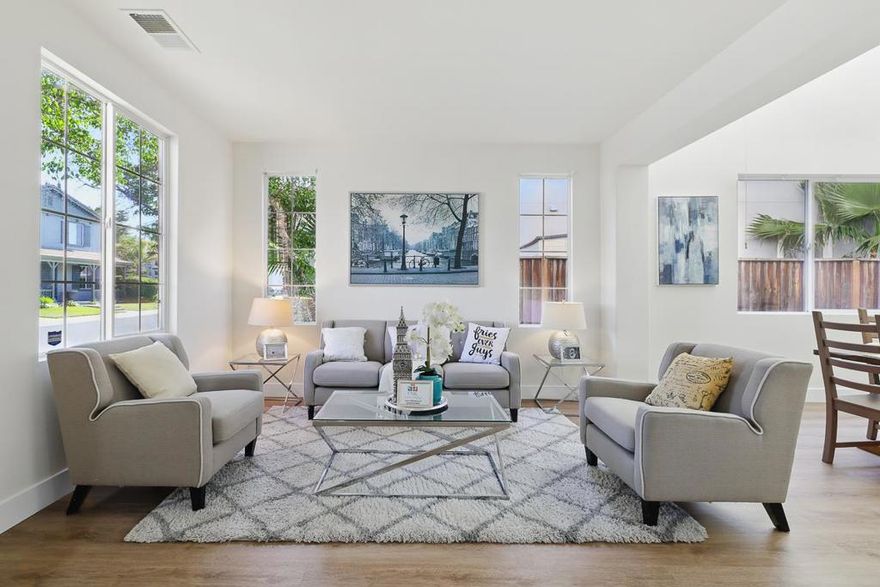 Rare Find with 4-Car Garage in a Desirable Neighborhood! Dont miss this incredible opportunity to own a spacious and beautifully maintained home in a sought-after community. With nearly 3,000 square feet of living space on a generous 6,100+ square foot lot, this property offers the perfect blend of comfort, functionality, and style. This home features 4 bedrooms and 3 bathrooms, including a convenient downstairs bedroom suite that's ideal for guests or multi-generational living. Inside, you'll find fresh paint throughout and impressive 10-foot ceilings adorned with beautiful chandeliers. The open-concept kitchen boasts a center island and walk-in pantry, perfect for cooking and entertaining. The expansive master suite offers a relaxing retreat with a large walk-in closet, while the remaining bedrooms provide plenty of space for family or home office needs. Step outside to a spacious backyard that's perfect for barbecues, recreation, or simply enjoying the outdoors. A rare 4-car garage provides ample room for parking, storage, or even a workshop. Located in a neighborhood known for its great schools, this home truly has it all.