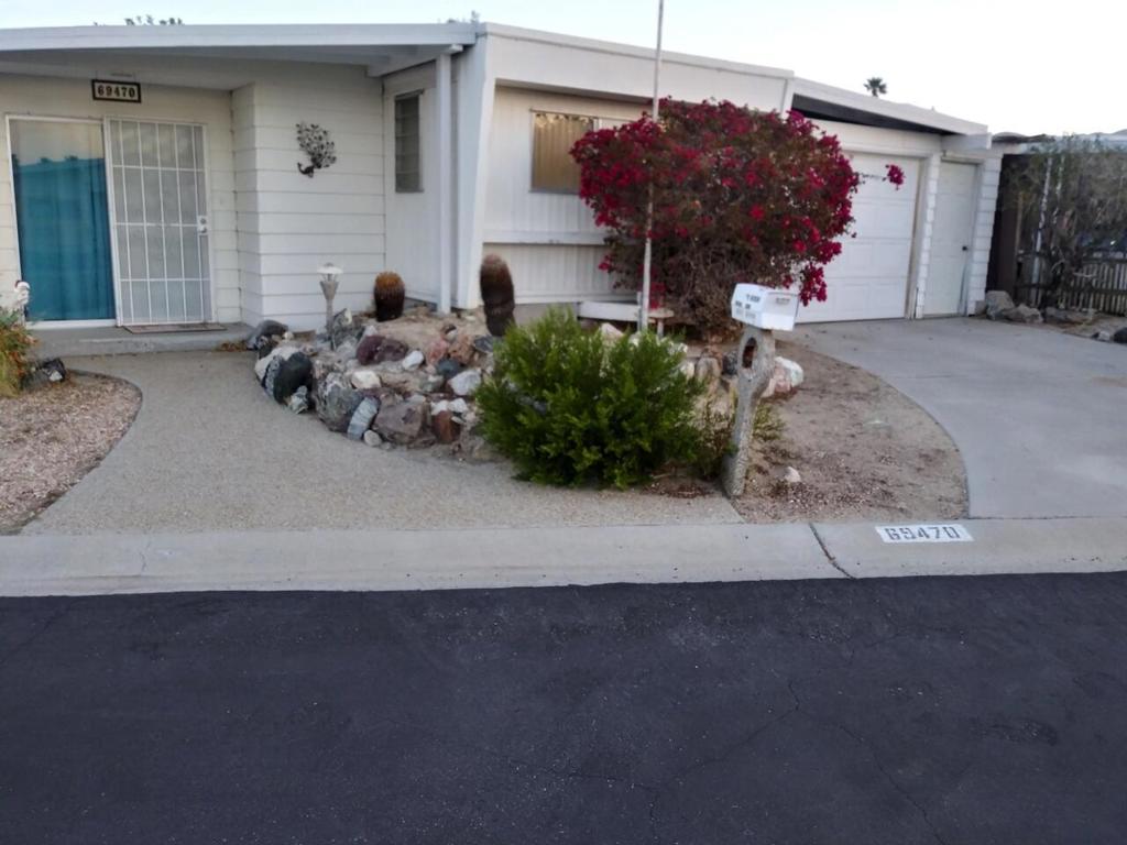 DESERT CREST COUNTRY CLUB IS A 55+ COMMUNITYDiscover tranquility and comfort in this lovely 2Br 1BA manufactured home with 1,298 sqft of living space. Car garage, Laundry room. Peaceful, well-maintained community with resort-style amenities. Access to natural mineral spa and healing mineral waters. Breathtaking views of the mountains and golf course. Enjoy the quiet surroundings, and a friendly vibrant neighborhood.