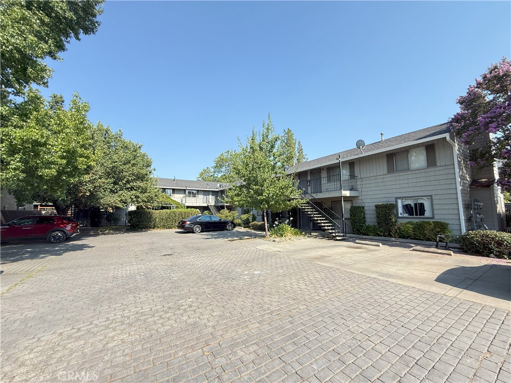 Affordable, well-maintained 1 bedroom, 1 bath condo located in the small, Paris Gardens community just steps from Butte College Chico Center and major shopping, dining, and Highway 99. This upstairs corner unit offers 456 sq.ft of living space and features an open-concept floorplan with a laminate flooring, ceiling fans, wall/window air conditioning, and a wall-mounted gas heater. Recently upgraded with new a new bathroom, floors, paint and appliances. Seller is a Ca Broker.