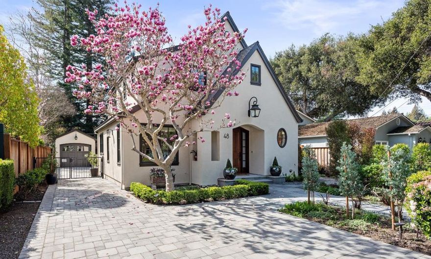 Elegant Contemporary West Atherton Masterpiece with Gorgeous Outdoor Living Space. Custom Built in 2015, this Light-filled Floorplan Features Three Levels of Contemporary Touches Throughout this Modern Belgian Tudor Style Home Designed by Stephen Pogue and Built by Farrell Company Construction. 5 Bedrooms. 3.5 Baths. Open Living and Dining Rooms Join with See-Through Fireplace. Great Room with Gourmet Kitchen and Family Room. Vaulted Master Bedroom Suite with Walk-in Closet, Skylights. Lower Level Features a Two-Bedroom, One Bath Guest Suite with Separate Entrance. Extensive Connecticut Bluestone Patio with Gas Fire Pit, Beamed Covered Setting, and Manicured Landscaping. High Quality Fixtures, Wood Flooring, Radiant Heated Floors, Two Laundry Rooms, Marvin Windows, a Custom Wine Room and more!