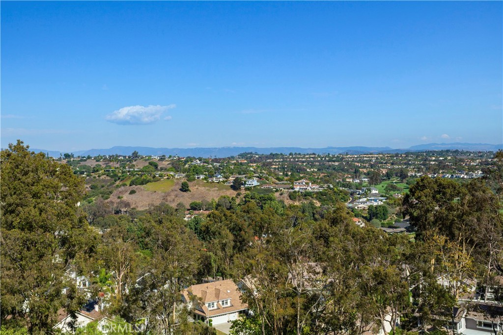 This exceptional 4-bedroom residence, in the highly sought-after hillside enclave of Niguel Summit, is perfectly situated on a private, single-loaded street with panoramic views that stretch from Saddleback Mountain to the Pacific Ocean. Inside, natural light fills the open layout, enhanced by soaring cathedral ceilings, fresh interior paint, and newly installed recessed lighting throughout. The home showcases the largest floor plan in the Paragon tract, and is designed for comfortable everyday living and effortless entertaining. The main level offers a coveted downstairs bedroom and a full bathroom—ideal for guests or multi-generational living—along with new flooring that flows throughout the space. Upstairs, a versatile bonus room can easily serve as a fifth bedroom, office, media room, or play area. A distinctive bridge walkway connects the primary suite to the secondary bedrooms upstairs, and blends privacy and architectural sophistication. The primary suite is a true retreat, featuring expansive windows that frame the panoramic vistas, while the remodeled bathroom boasts a walk-in shower, oversized soaking tub, generous walk-in closet, and spa-like finishes. Notable upgrades include a fully paid solar system for energy efficiency and long-term savings.This prime location is minutes from world-class destinations including Monarch Beach and Ritz-Carlton resorts, the El Niguel Country Club, and top-rated schools. Explore the charm of Laguna Beach, the revitalized Dana Point Harbor, and pristine coastal beaches—all within easy reach. Blending privacy, luxury, and panoramic views, this Niguel Summit home offers the quintessential Southern California lifestyle.