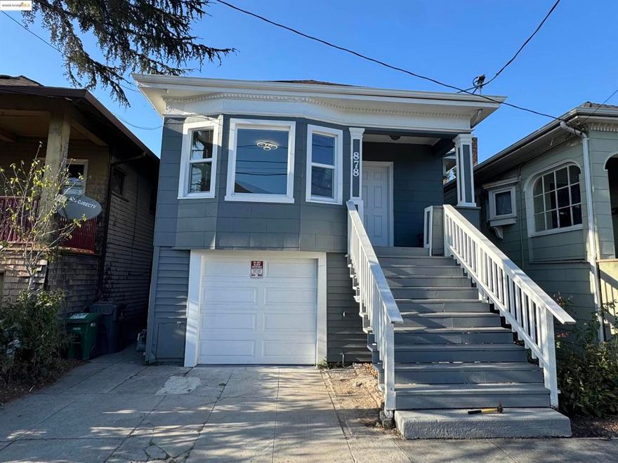 Beautifully remodeled 2-bedroom, 2-bath home in the heart of West Oakland! This modern residence features a brand-new kitchen, updated bathrooms, new windows, roof, electrical, plumbing, central heating, and stylish flooring throughout. The finished basement offers versatile bonus space—perfect for an office, media room, party space, or potential ADU conversion. Enjoy the convenience of an attached garage and a spacious backyard, newly landscaped with fresh plants and flowers, with plenty of room to grow. Ideally located just minutes from Downtown Oakland, Emeryville, San Francisco, BART, and major highways, this home provides quick access to the Bay Bridge and beyond. Surrounded by local favorites like Hyphy Burger and Prescott Market Hall, this is Oakland living at its best. This property is located in a census tract designated as a High Cost Area, so check with lenders about programs designed to help buyers for this home.