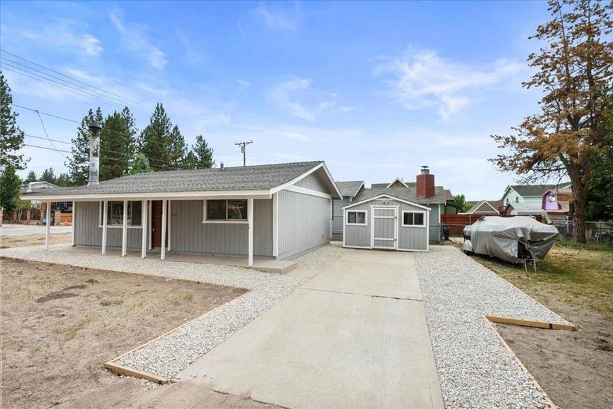Charming Corner-Lot Cabin in Big Bear City! Welcome to this cozy 2-bedroom, 1-bath home situated on desirable corner lot just minutes from the lake, Wyatts, and Big Bear's famous Oktoberfest! This mountain retreat offers the perfect blend of comfort and convenience, making it an ideal full-time residence, weekend getaway, or vacation rental. Enjoy a bright and open living space with rustic charm, a functional kitchen, and plenty of natural light. The property also includes a spacious shed--for extra storage or a workshop. Whether you're relaxing after a day on the lake or enjoying the local festivities, this home puts you right in the heart of it all.