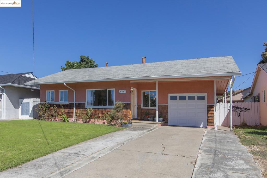Don’t miss this wonderful opportunity to own in one of Hayward’s most convenient pockets. Near the Hayward Plunge, Garin Park, Cal State, shops, grocery stores, and pharmacies. BART is nearby and just a quick jump to 880. Perfect for first-time buyers or those looking to downsize. Features include refinished wood floors, fresh paint, dual-pane windows, and an on-demand water heater. The attached garage has interior access, and the spacious fenced backyard offers fruit trees, room to relax, or an opportunity to add on. Special financing may be available, such as 3% down, with no PMI, and lower rates. A truly charming home and neighborhood!