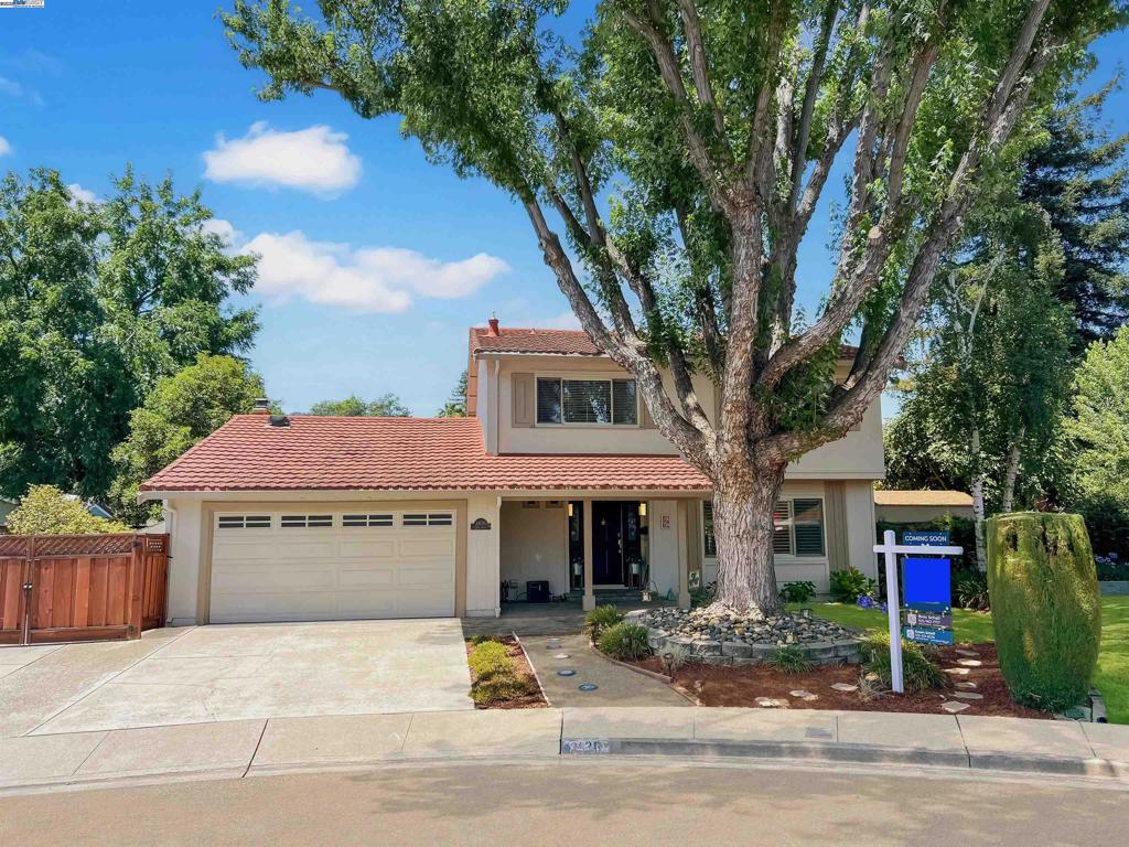 Open Sat 11-1 and Sun 2-4. East-Facing on a quiet court in Del Prado! Fresh paint, updated lighting, and newer LVP flooring throughout give this east-facing home a clean, modern feel. Tucked at the end of a quiet court in one of Pleasanton’s favorite neighborhoods, this home blends style with substance. The kitchen shines with granite counters, stainless steel appliances, and a sunny garden window. A cozy family room features custom built-ins and a pellet stove. Remodeled upper-level baths elevate the space, and the 0.19-acre lot includes mature landscaping, fruit trees, side yard access, a tough shed, and room to entertain or unwind. Walk to parks and top-rated schools, plus enjoy the Del Prado Cabana Club just around the corner. Quick access to 580/680 and BART for easy commuting. Views: Ridge
