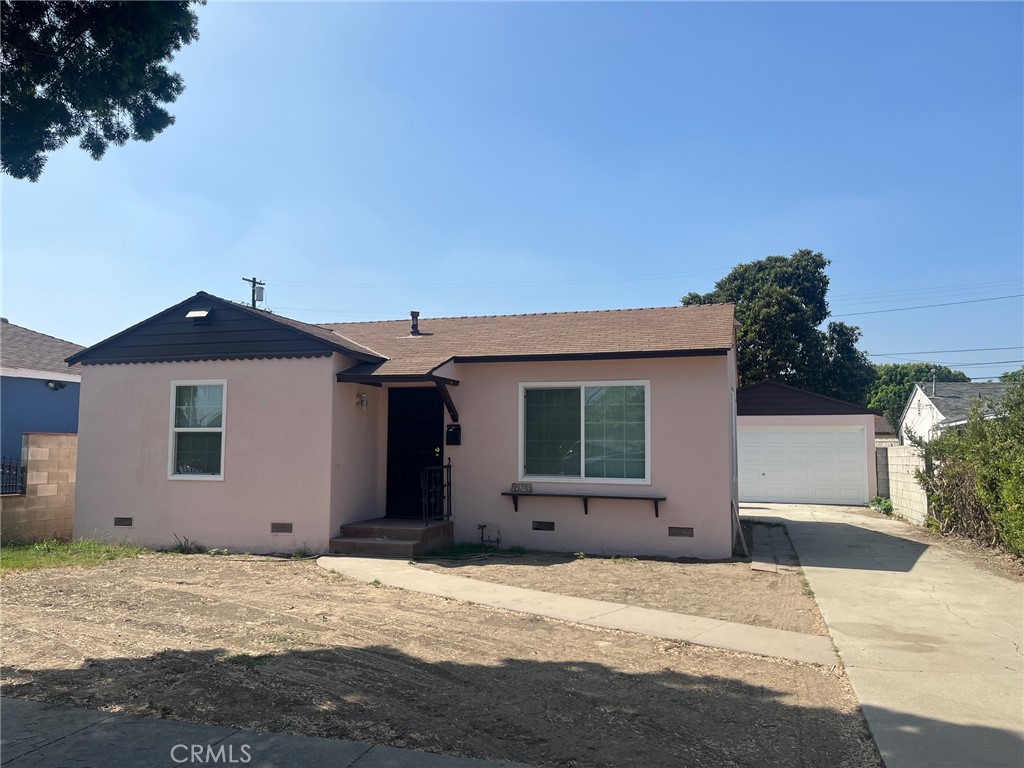 This 2 Bedroom is located in a great neighborhood close to schools and shopping. The kitchen has new lower cabinets with a new countertop and a new sink. The bath has been completely updated with a new tub and vanity. New tile surrounds the tub. New Vinyl plank floor throughout. New energy efficient windows throughout the house. New paint inside and out. New water heater. New roof over the garage. Detached Double car garage. Large lot waiting for expansion or an ADU.