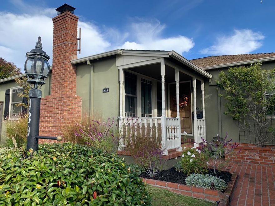 Adorable home on one of San Mateo's most charming streets. Tax records show 2 Bedrooms and a Family room that was used as a 3rd Bedroom. Nicely updated kitchen and bath with an extra 1/2 bath in garage. Two inviting and fenced patios for play and entertaining. Large and rare 2 car garage.