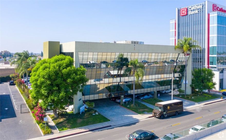 Office suites available ranging from 438 Sqft to 5520 Sqft. The office space is professionally managed and features other professional tenants. Elevator building with paid utilities & janitorial services available. Building features prestigious one-of-a-kind glass building located in the heart of the San Gabriel Valley. I-10 Freeway Frontage with high visibility! Centrally located just 10 minutes to downtown Los Angeles. Great location with heavy foot traffic. Assigned parking available!