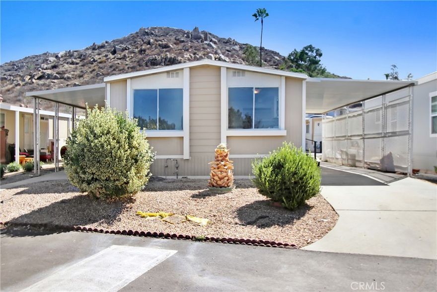 Welcome to Saddleback Ranch, where comfort and style meet in this recently updated 2-bedroom, 2-bathroom home with a versatile bonus room. Perfect for a home office, guest space, or hobby area. Step inside and fall in love with the open layout featuring fresh paint, new flooring, and modern finishes throughout. Enjoy central A/C and heating for year-round comfort, a spacious living area filled with natural light, and a cozy outdoor space ideal for relaxing or entertaining. Nestled in a well-maintained community, you’ll have easy access to shopping, dining, and parks. All while enjoying the peaceful charm of Hemet living. Move-in ready and beautifully refreshed. This Saddleback Ranch gem won’t last long! Schedule your private tour today.