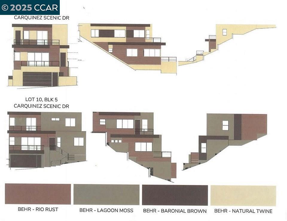 2 Water view lots overlooking the Carquinez Straits. Walking distance to the historic Martinez downtown. Modern architecture homes are designed, and a Planning commission approval has been granted. Being sold with the adjacent lot $152,000 for both. Great builder project.