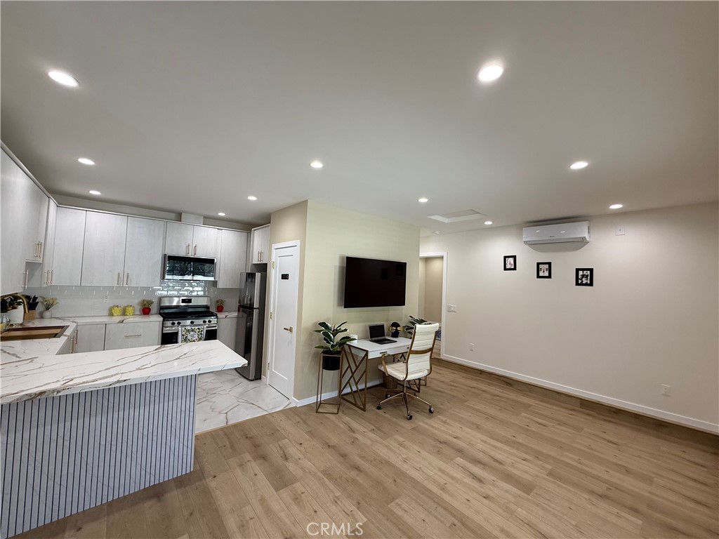 Welcome to this charming brand-new ADU in North Granada Hills! This modern 1 bed / 1 bath home is move-in ready and available for a 6-month lease only. Enjoy a bright open layout with brand-new stainless-steel appliances, in-unit laundry, and stylish finishes throughout. All utilities included (water, power, gas) in the monthly rent. Located in a quiet residential neighborhood close to shopping, and parks — perfect for someone seeking short-term luxury and comfort!