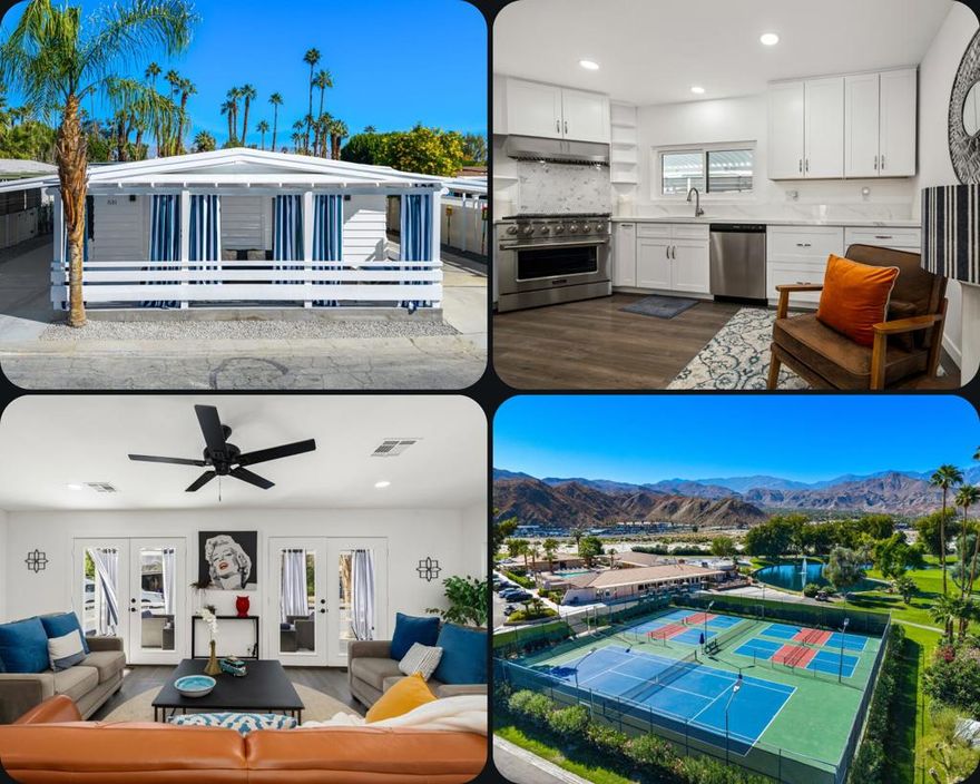 Welcome to 531 Paseo Perdido in Cathedral City. This updated custom home offers four bedrooms and three bathrooms, including a fully equipped attached casita that is ideal for multigenerational living, guest privacy, or rental income. The main home features three bedrooms and two bathrooms with an open, light-filled layout, comfortable living spaces, and a warm, modern feel. The attached one bedroom, one bathroom casita has its own parking, a private patio, dedicated storage, its own HVAC system, a full kitchen, and in-unit laundry, making it a true independent living space.This property blends style and function with ease. It is offered turn key furnished, sits on a private and low maintenance lot, and includes a bonus he or she shed for extra workspace or creative use. The home has been extensively upgraded throughout, including a gourmet kitchen with a chef's stove and quartz countertops, renovated bathrooms, updated modern lighting inside and out, new windows and new doors, new ceiling fans, new flooring, updated electrical and plumbing, and fresh streamlined landscaping.With a highly functional layout, strong income potential from the attached casita, and thoughtful upgrades throughout, 531 Paseo Perdido stands out as a beautiful and practical home in Cathedral City. This move in ready property offers exceptional value for buyers looking for a turnkey residence with flexibility and modern amenities.