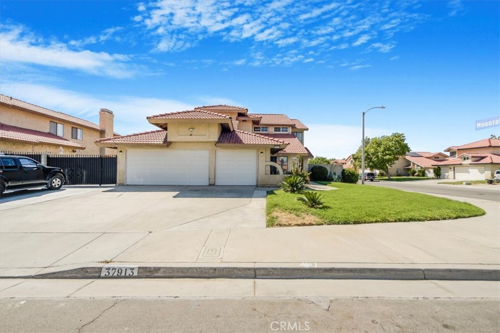 Discover this spacious and versatile 2-story home in Palmdale, thoughtfully designed for comfort, convenience, and endless possibilities.
Per title, the home offers 4 bedrooms and 3 bathrooms, including a primary suite with a walk-in closet, double vanity, soaking tub, and separate shower. The layout provides both function and flexibility, featuring a bright living room, a large upstairs loft perfect for an office, lounge, or play space, and a welcoming kitchen with a center island, ample cabinetry, and dining area highlighted by a charming fireplace.
Step outside to the covered back patio, ideal for entertaining and family gatherings.
Additional Features You’ll Love:
Paid-off solar panels & full-home water filtration system
Security camera system & sprinkler system
Built-in wine rack for your collection
Wood and tile flooring throughout
Separate laundry room with hookups
This well-maintained property is move-in ready and offers incredible potential for multi-generational living or investment.
Conveniently located near shopping, schools, parks, and commuter access. Don’t miss your chance to own this beautiful Palmdale home with room for everyone!