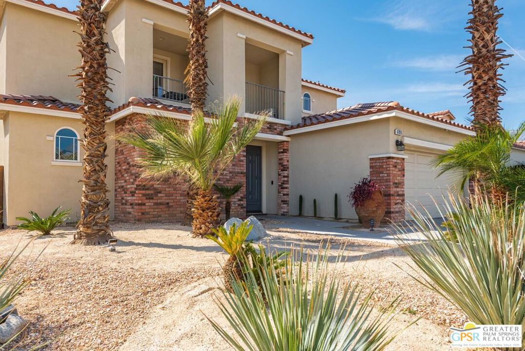 Beautiful 4-bedroom, 3-bath home in the gated community of Cimarron Cove, Cathedral City. Spanning 2,283 sq ft, this open-concept residence features a gourmet kitchen, owned solar, and upgraded HVAC systems including a third unit for the garage. The private backyard is ready for your custom pool oasis. Community perks include a heated pool/spa, park, basketball court, play area, and optional RV/boat storage all with low HOA fees. Conveniently close to dining, shopping, PSP Airport, and downtown Palm Springs. Schedule your showing today! *** This property may qualify for Zero Down, with No Private Mortgage Insurance (PMI). Must be primary Residence no other owned Properties. Call for more details.