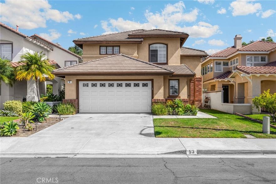 Charming single family home in Foothill Ranch! This 3 BEDROOM + LOFT home is the one you’ve been waiting for! Situated on a wide street, this home features a formal living room, dining room, family room w/fireplace, and a newly remodeled downstairs ½ bath. Cathedral ceilings offer warm, natural light. Large kitchen with center island with bar seating, granite counters, and tons of cabinet space. The upper level features a master suite, dual vanities and a walk-in closet, as well as 2 secondary bedrooms, guest bathroom and large flex space that can be used as an office, play room, etc. Wood flooring on lower level. The exterior features a custom putting green, patio cover, and room for outdoor dining, entertaining, or just relaxing. 2.5 car spacious garage. Walk to parks, trails, shopping, dining, and entertainment.