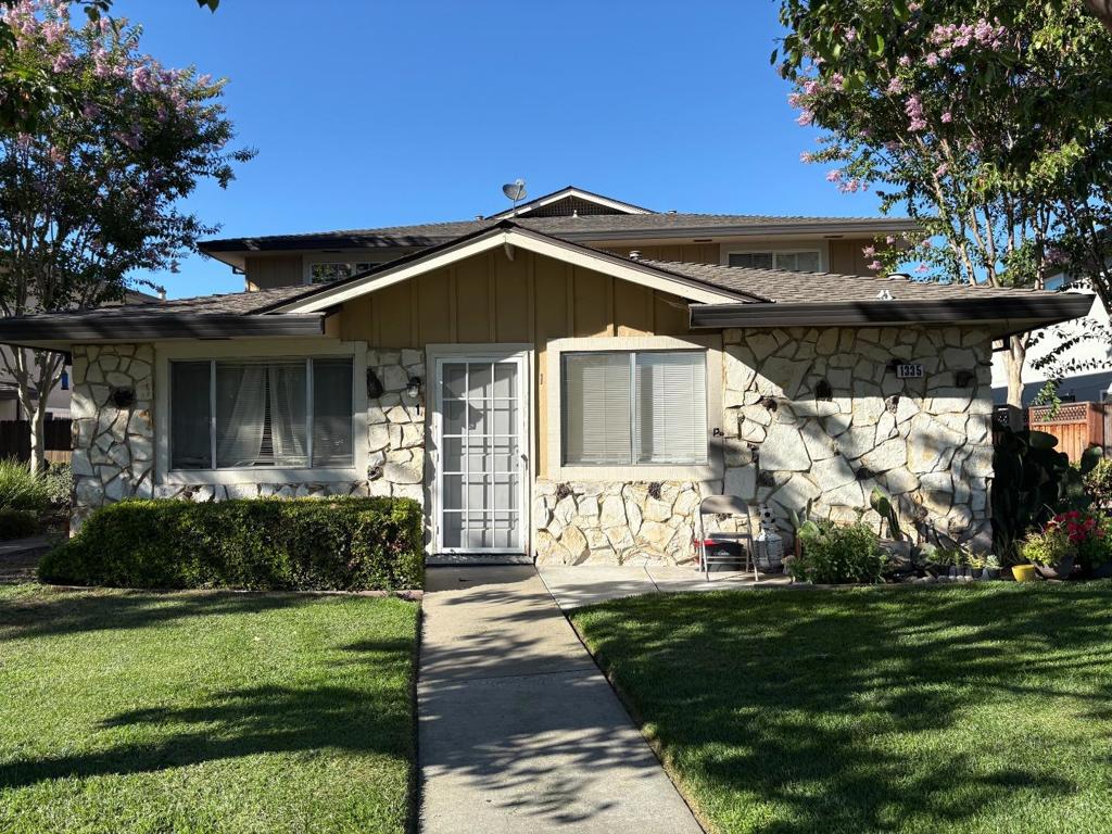 FOR RENT: 2 bedroom, 1 bath CONDO in West San Jose, near Cherry Ave. and Branham Ln. This single level, ground floor condo is approx. 810 sq ft, features solid flooring, living room, dining area, breakfast bar, kitchen with ceramic sink, dishwasher, electric stove/oven with hood, storage closet (pantry), central heating and AIR CONDITIONING, hall closet, new solid flooring in bedrooms, some dual-pane windows, new window blinds, new interior paint. This condo is part of a 4-unit building. There is a shared, exterior accessed laundry room with washer+dryer. There is 1-covered garage parking space, with 1-additonal driveway space and street parking. Tenants pays their own PG&E, water, and garbage. there are storage closets in the garage. Home is part of an HOA with a community pool. Landlord pays for exterior maintenance and landscaping. Across from a school. Conveniently located near Hwy-85, bus lines, retail, schools and parks. Tenant to verify all information including schools. Almaden Elementary, John Muir Middle, Pioneer High. Lease Term: 12 months; Rent: $2900/mo; Security Deposit: $2900; Utilities: tenant pays own gas, electricity, water and garbage; Tenant Requirements & Rental Criteria: contact agent; Available: Sept. 1, 2025. Tenant to provide their own Refrigerator.