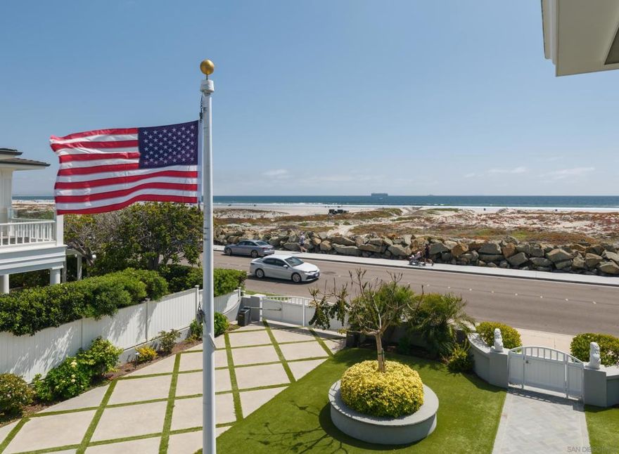 Legacy. Luxury. Location. 535 Ocean Blvd stands as a timeless centerpiece along the coveted Ocean Blvd, the historic core of Coronado. Originally designed by the esteemed architect William Sterling Hebbard for Admiral Uriel Sebree upon his retirement after a distinguished 44-year naval career, it has now been thoughtfully reimagined for modern living. This single-family residence blends architectural heritage with contemporary elegance. Tucked within the famed estates along the world-class Ocean Blvd, this is a rare and expansive approximate 10,800 sq ft lot just steps from the sand on the famed Central Beach or a stroll along the boardwalk to the famous and recently restored, Hotel Del Coronado and Orange Avenue. The result is a masterpiece that honors Coronado's roots and has the benefits of the Mills Act while offering refined, easy living. The main home offers four bedrooms, three and a half baths, a flexible main and upper-level layout, as well as a private 1-bedroom, 1-bathroom detached guest house. The unique double lot offers many sunlit outdoor spaces, including a pool, outdoor kitchen and dining area, as well as a grand entrance complemented by an expansive front and side yard that are simply unparalleled. This is more than a Coronado home—it’s Coronado as it was meant to be lived: legacy in its bones, luxury in every detail, breathtaking ocean views, and a location beyond comparison.  This incredible property underwent a 2 year restoration and remodel. Owners worked in collaboration with Tontz Construction and Architect Kevin Rugee on this extensive project. The property was taken down the studs while maintaining and restoring some of the original details including: railings, flooring, beams, and exterior architectural features. While the property was originally constructed in the early 1900's it has the modern amenities and infrastructure of a new construction home. The property comprises the main home - approx. 3,983 sqft, guest house 450 sqft, and garage 385 sqft.   The lot size and unique orientation of the existing home allows for incredible use of the front, side, and backyard. The existing structures and lot coverage allow for a max square footage to be approx. 5,400 allowing for the expansion of over 500 additional living space or garage to be added to the property. Yard and gardens can be reconfigured to allow for a pickleball court. Due to the Historic Designation and Mills Act Funding any changes to the existing structures must go through the Coronado Historical Commission.  Broker and the affiliated agents do not guarantee the accuracy of the information provided, including square footage, lot size, permitted or un-permitted spaces, and/or bedroom/bathroom count. Buyer is advised to independently verify the accuracy of this information through personal inspection, building permits and/or with appropriate professionals (i.e. attorney, appraiser, architect, contractor, etc.). It is recommended to meet with the City of Coronado planning department to learn more about the Historic Designation, Mills Act Agreement, and Historic Alteration Permit process.