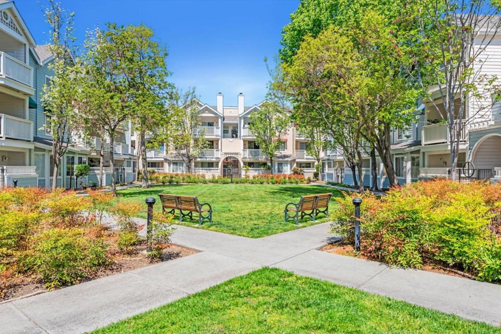 Amazing opportunity to own a home in Sunnyvale, where the median price is in the millions! This spacious 1-bedroom, 1-bath condo includes a bonus office, private balcony, in-unit laundry, and an attached garage with epoxy flooring. Enjoy an open floor plan with a cozy wood-burning fireplace, a modern kitchen with stainless steel appliances and a walk-in pantry, plus a private primary suite. The bonus room is perfect as an office, yoga space, or guest nook. Located in a peaceful community with courtyards, a pool, and a playground. Minutes from most of tech companies......Some lenders may have $15,000 lender grant for 1st time buyer (The buyer's to verify )