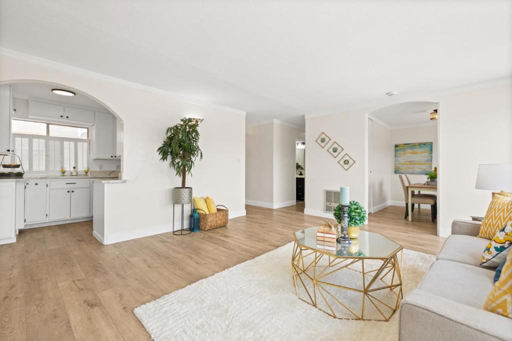 Welcome to 1599 Hays St #306 - this beautiful and tastefully remodeled 2-bed 2-bath condo located in the heart of San Leandro features an open living area with floor to ceiling picturesque windows, great views and natural light. Enjoy brand new stainless steel appliances with quartz counters, new sink and faucet, farmhouse shutters and freshly painted kitchen cabinets. Unit has new laminate flooring, baseboards, upgraded lighting fixtures, hardware, fresh paint, new bathroom vanities and more! Gated entry building with community laundry, elevator and assigned space in parking garage below. One block from Safeway, shopping, restaurants and San Leandro Farmers Market + 3 blocks from BART and easy freeway access. Perfect for a first time buyer, empty nester or investor - Welcome Home!