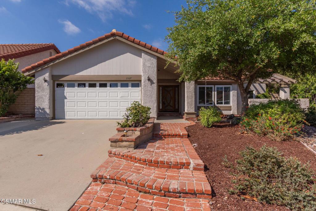 Spacious single story home. Light & airy interior with vaulted ceilings in the entry, living room & family room areas. 2 sided fireplace in the living room & family room. Kitchen with a large center island & garden window. Newer convection double oven and a large pantry area & recessed lighting. Formal dining room with a sliding door to the front courtyard area. New interior paint throughout. The primary bedroom has a large walk in closet and the primary bath has recessed lighting, double sinks and a separate tiled shower with glass doors plus a bathtub with jets. The secondary bedrooms also have ample room along with ceiling fans & mirrored closet doors. The hall bath has a newer countertop & faucet along with tile flooring. The home has been upgraded with a newer heater, newer A/C and newer ducting. There is also an upgraded front door, six panel interior doors, dual pane windows and more. Expansive 2 car garage with lots of built in storage. The backyard is private with a patio area and plenty of room for a pool and more.