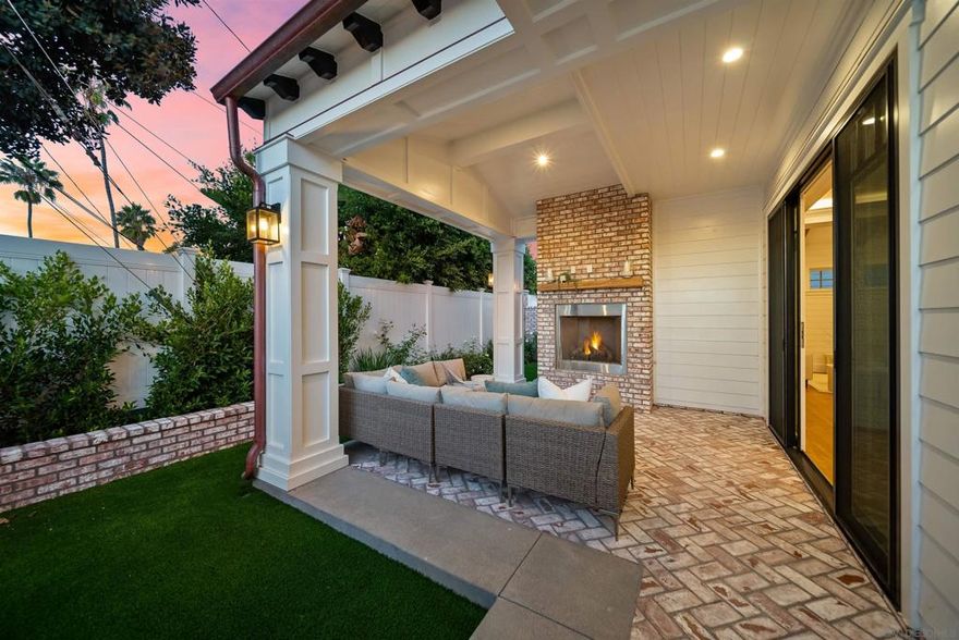 New Construction in La Jolla steps to the sand, Windansea Surf & Village!  Experience the ultimate luxury 'Lock-and-Go' coastal lifestyle in this brand-new 5-bedroom beach house offering seamless indoor-outdoor living from the private California Room complete with a brick gas fireplace, TV niche, and built-in BBQ to relax after a day in the sun.  Designed for effortless coastal living & multi-generational hosting, this home features an elevator to all levels including the rooftop deck with ocean views and lower level media game room for endless entertaining complete with a wet bar, vertical wine column and beverage fridge. Spanning approximately 3,538 sq ft, this residence showcases exceptional craftsmanship, alder beamed ceilings, and custom millwork throughout. Sustainability meets sophistication with Solar, Tesla Powerwall, EV charging and CONTROL4 Smart Home A/V/Lighting/Security integration PLUS the gourmet Thermador lined kitchen includes a  separate walk-in prep pantry with its own sink and dishwasher—ideal for entertaining. Each Bedroom & Bathroom feels like a private spa retreat, wrapped in natural stone slabs, Kohler fixtures and designer tilework. Vaulted Alder-beam ceilings, warm interiors, and coastal contemporary architecture come together to create a truly rare La Jolla living experience—where every detail has been curated for comfort, elegance, and ease. Ideally positioned west of La Jolla Boulevard in the coveted Beach Barber Tract—just steps from Windansea Beach,  La Jolla Village restaurants, the Sunday farmers market, and boutique shops.  SEE MORE  FLOORPLAN & CRAFTSMANSHIP. Attention to detail defines this new construction in La Jolla, showcasing sleek black-and-white lines, copper accents, and custom washed brickwork surrounding the lush private entry, backyard, and covered California Room with outdoor fireplace, TV niche, and BBQ.   Inside, the Living/Kitchen area impresses with vaulted beam ceilings, tongue-and-groove millwork, and wide-plank oak flooring throughout. The chef’s kitchen features Alder cabinetry, a quartz-slab island, Thermador appliances (36” fridge, 48” six-burner range, Stanisci range hood), a Kohler farmhouse sink, and a walk-in prep pantry with its own dishwasher and sink.  The lower-level media/game room is built for entertaining—complete with integrated A/V, surround sound, wet bar, 18” Thermador wine column for ~50 Bottles, and beverage fridge.  Upstairs, the primary suite offers vaulted alder-beam ceilings, a custom walk-in closet ready to customize, and a spa-like bath with freestanding soaking tub, rainfall shower, dual vanities, and motion-lit mirrors.  ADDITIONAL HIGHLIGHTS include a walk-in laundry room, solar with Tesla Powerwall, 2-car garage with EV outlet, BBQ cookstation, outdoor beach shower, and Control4 Smart Home + Lutron lighting system—a seamless blend of coastal charm and cutting-edge luxury.