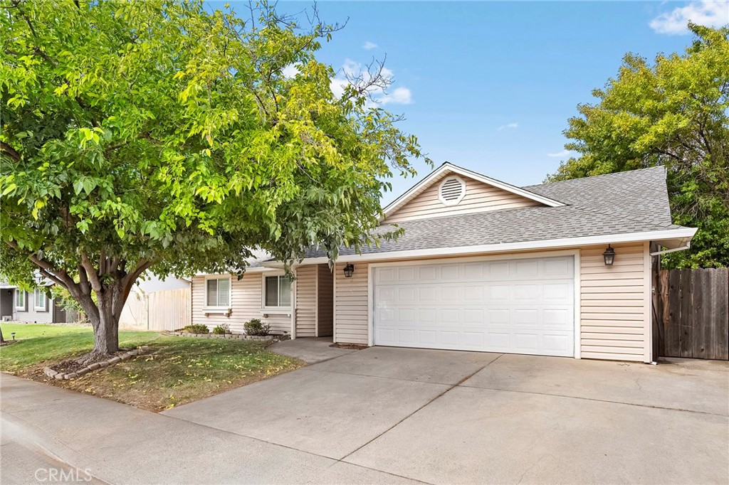 This charming 3-bedroom, 2-bathroom home is perfectly located on the desirable north side of Chico, close to schools, shopping, Wildwood Park, and Upper Bidwell Park. Inside, you’ll love the spacious and open floor plan featuring a bright living room with vaulted ceilings that create an inviting and airy atmosphere. The dining area flows seamlessly off the living room and opens to the kitchen, making it ideal for everyday living and entertaining. Down the hall, you’ll find two generously sized guest bedrooms, a full guest bathroom, and a comfortable primary suite complete with an en-suite bathroom. Step outside to the cute backyard with a cozy patio—perfect for relaxing or enjoying Chico’s beautiful evenings. This home also features a side gate with RV access!