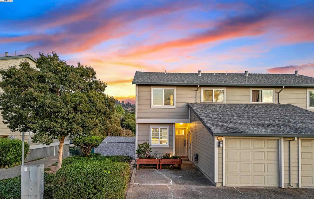Tucked away in the Hayward Hills, this stylish townhome blends comfort, convenience, and modern upgrades. Step inside to find newly installed modern flooring throughout. The bright, open living space with expansive windows frames the breathtaking views of the regionally protected Greenbelt trails. The recently remodeled kitchen features sleek countertops, updated cabinetry, and modern appliances. Upstairs, the spacious primary suite offers a relaxing retreat with a luxuriously remodeled bathroom (2025), complete with contemporary finishes and a spa-like atmosphere. The unfinished basement in this property offers instant equity potential! Finish to add square footage and value to the home. This one won't last!