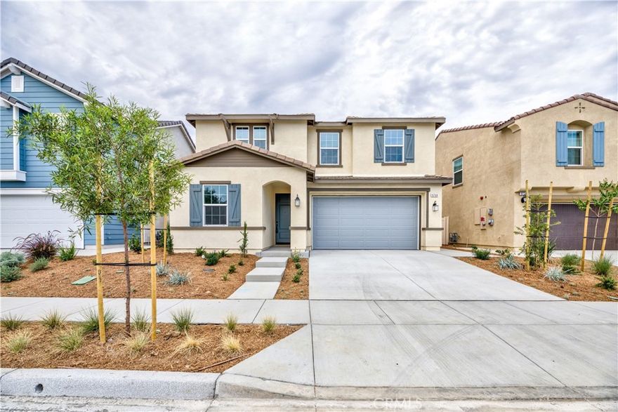 This home has 4 bedrooms & 3 full bathrooms, a spacious loft upstairs, plus a bedroom and bath downstairs, with open, great room living. Primrose offers homeowners the ultimate in convenience and low maintenance living! Community is conveniently located within minutes to the Galleria at Tyler Mall with shopping, restaurants, and movie theater. Also minutes to the the 91 freeway and a Metro Link station. our community amenities include a pool & spa, bocce ball court, tot lot, and botanical & rain gardens. Come personalize your new home today!
