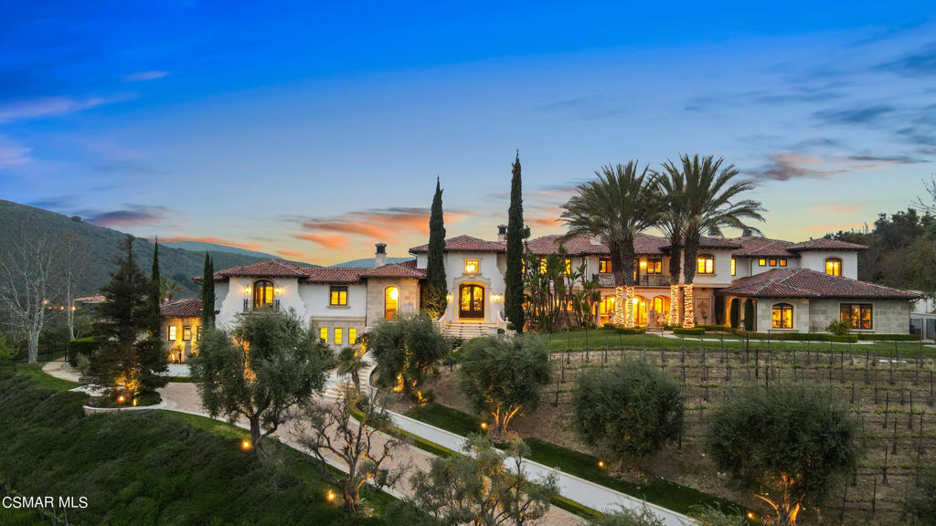Welcome to the Windhaven Vineyard Estate located behind the prodigious guard-gated community of Country Club Estates. Sitting on almost 5 acres, this Mediterranean Palace truly has it all. Surrounded by breathtaking views of mountains, your very own vine covered hillsides, and the rolling hills of the championship golf course. This commendable manor is graced with natural light throughout, Venetian plaster walls, coffered ceilings, and Weiland doors which lead to your outside oasis. The resort-style spa includes a jacuzzi, massage room, manicure/pedicure station, and a fully operating gym. Another astonishing feature of this estate that will leave your guests in aw is a 2-story wine cellar which can hold up to 5,000 bottles of wine. The Windhaven Vineyard is well known in the community for being the only NR estate with a producing vineyard. There is nothing better than gifting your family and friends a bottle of wine from your very own orchard. Perfect for the car enthusiast, the garages include 2 Bendpak car lifts which allows storage for 10-12 cars. There is a whole level of the estate dedicated to even more entertainment space, which includes a cinema theater and a restaurant styled bar. In close proximity to North Ranch Country Club, beaches, award winning schools, shopping, and grocery stores. This is the estate you have been looking for!