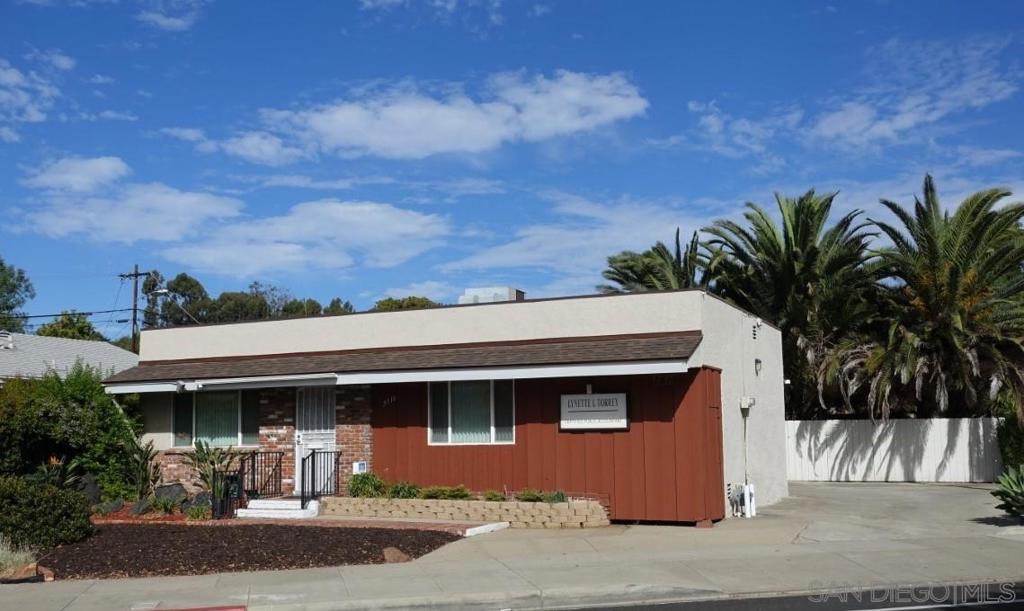 Excellent location on University Avenue close to downtown La Mesa, zoned residential/business multi-use. Originally a single family home converted to an accountant's office. High visibility and private parking in rear of building as well as off-street parking. Garage is currently being used as storage and has a false wall in front, which can be removed if needed. Nice waiting room with reception area, 3 separate offices as well as a bathroom and kitchen. Also listed on MLS as residential (MLS#200051648). Can add an ADU. Depending on offer, equipment and furnishings could be included in the sale. Subject to seller's 1031 Exchange at no cost to buyer.Great space for dentist, attorney, accountant, florist, live/work space? All information regarding use, ADU and zoning to be verified by buyer with the City of La Mesa. Cooling: Central Forced Air Gas