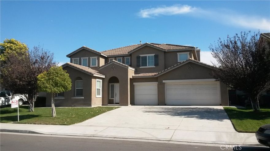 Your search is finally over! Enjoy this 2004 5 BEDROOM + 4.5 BATH jewel with over 3,300 square feet of open floor plan accented with a grand high ceiling. This beautiful Eastvale home offers a bedroom on the main floor with it's own bath inside the room itself thus affording privacy... after all, there is a half bath conveniently situated for your guests - also on the first floor. A large island in the kitchen makes entertaining stress free as it opens to your large family room...but wait there's more...ascend to the second floor and enjoy a super loft! Two of the second floor bedrooms share a full bath jack n' jill style bathroom and of course it has dual sinks. If that's not enough...well there's another bathroom right next to the loft. The masters bedroom is huge and offers "his and hers" walk-in closets... need I say more? You will find your home perfectly situated near shops, theaters, restaurants and the schools (elementary, intermediate and high school) are all but a short five-minute drive away. Enjoy your weekends strolling by Orchard Park where active families enjoy soccer and softball summer leagues, picnics, movies at the park and barbeques...indeed you have arrived HOME!