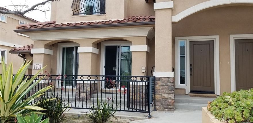 Beautiful & spacious end unit townhouse, only one common wall & lots of architectural detail. Located in the front of the complex, it's landscaped as you approach the covered front porch.  Walking into the large entry area you'll see very nice hardwood floors. Huge living room has 9 foot ceilings, a fireplace surround sound system & lots of natural light. An open floor plan looks out to a fenced private patio. The modern kitchen has: range & oven, refrigerator, wine cooler, dishwasher microwave & beautiful granite counters. There's a breakfast bar in addition to a large dining area adjacent to the kitchen. The first level also has a half bathroom. Huge three car garage with epoxy floors has electric door opener & direct access to the home interior. The 3 car garage has two side by side spaces with an additional tandem space which would be great for a home gym. The utility room features lots of cabinets plus a full size washer & dryer. Central heating & air conditioning, water softener, reverse osmosis water purification & dual pane windows. Upstairs is the master bedroom suite with a walk in closet & balcony. A private master bathroom features spacious vanity with double sinks, a large jetted spa tub plus a separate stall shower. Two other good size bedrooms upstairs plus an adjacent full bathroom with a tub/shower in a tiled enclosure  This is a home you'll need to see to appreciate, located in the beautiful city of Redondo Beach with it's great school system & city services. Just minutes to the beach, shopping & entertainment.