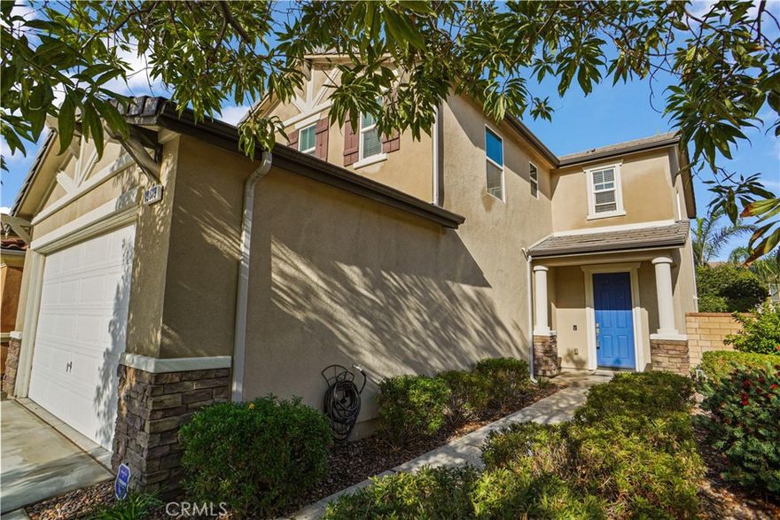 Turn key, light & bright home. Located in a Cul de sac. Charming 4 bedrooms with a large loft, 3 full bathrooms, 2,362 sqft. 2013 built. Owned solar was installed by the builder from day 1. One bedroom and one full bathroom downstairs. Open floor plan, living & dining combined. Spacious kitchen with granite counter tops. Stainless steel appliances (Oven, dishwasher, microwave, fridge), white cabinets, Tiled flooring downstairs. Wood floors on the stairs leading to the second floor. Laminated wood flooring within the Bedrooms and loft. Recessed lights throughout. Nest Thermostat. Large loft with closet. Shared full bathroom & laundry room, linen closet are on the second floor. Master bedroom with his & hers closets, dual sink in master bathroom as well as separate shower, separate tub. Beautiful countertops in all bathrooms. Upstairs laminate flooring. Walk-in closet in the two bedrooms on the second floor. Property is equipped with a fire sprinkler system. Plenty of space in the backyard. Artificial turf, concrete patio with gazebo. Enjoy California evenings in this more than a cozy backyard. Area has special assessment and HOA for greenbelt and common area maintenance.