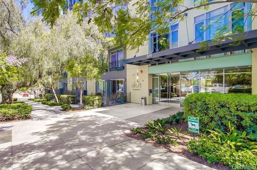 Come and view this light and bright 2 bedroom 2 bath condo located in Aloft @ Cortez Hill. Property enjoys newer LVP flooring, kitchen island, custom cabinetry and a stainless steel appliance package. Enjoy in unit laundry, central heating and air conditioning and 2 assigned parking spots. Located walking distance to Little Italy and Downtown San Diego's bars, shops and restaurants. Message today with questions or to request a tour.