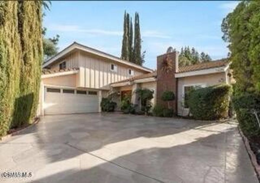 Beautiful 5-Bedroom Home in Westlake Village. Located in one of Westlake Village's most desirable neighborhoods, this beautifully updated 5-bedroom, 2.5-bath home offers the perfect blend of style, comfort, and functionality. The open-concept floor plan is filled with natural light and features a spacious living room with fireplace, formal dining area, and a private office ideal for remote work. The gourmet kitchen is equipped with stainless steel appliances, premium cabinetry, and ample counter space. One guest bedroom is located downstairs, with four additional bedrooms upstairs offering generous closets and plenty of light. Enjoy resort-style living in the backyard oasis complete with a brand-new heated pool, spa, covered patio, fire pit, and low-maintenance landscaping. Additional highlights include an EV charger, epoxy garage flooring, and custom storage. Conveniently close to top-rated schools, shopping, dining, parks, hiking trails, and freeway access--this move-in-ready home is a must-see!