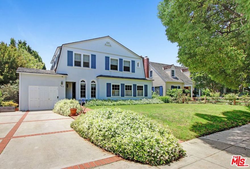 Wonderful opportunity to live North of Montana in Santa Monica's Franklin School District! Beautiful 2-story traditional home has 4 bedrooms, 2.5 baths, and nearly 2,600 sf of living space.  There is also a detached studio in the back of the house with a full bath, adding another 350 sf.  The large 9,375 sf lot easily accommodates a pool, lawn, yard, and a 2-car garage that backs onto the alley. Downstairs has a large family room, formal dining area, large kitchen with stainless steel appliances, separate breakfast nook, a bedroom, and a huge enclosed sunroom that opens to the backyard and pool. Upstairs are 3 large bedrooms, laundry room, and 2 full baths - perfect for a family!  Primary bedroom has a unique sitting area with front facing windows, and large windows throughout the home overflow with natural light. The entire home has been refreshed while maintaining its architectural charm - it's the perfect location in Gillette Regent Square!